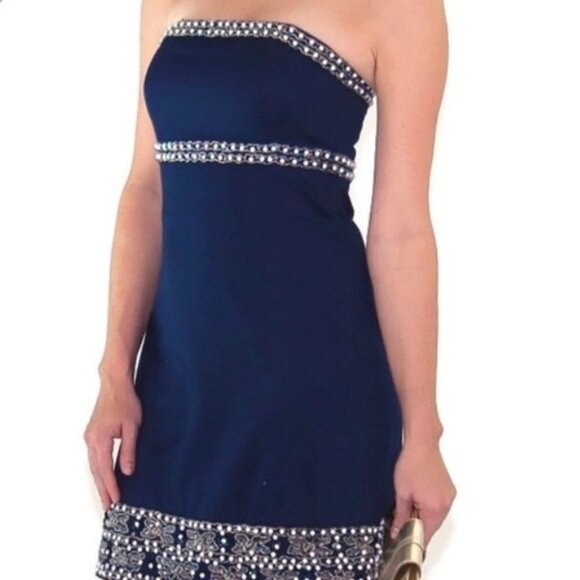Lilly Pulitzer | Navy Blue Dress with Sequin Embellishment | Excellent Cond - Picture 1 of 9